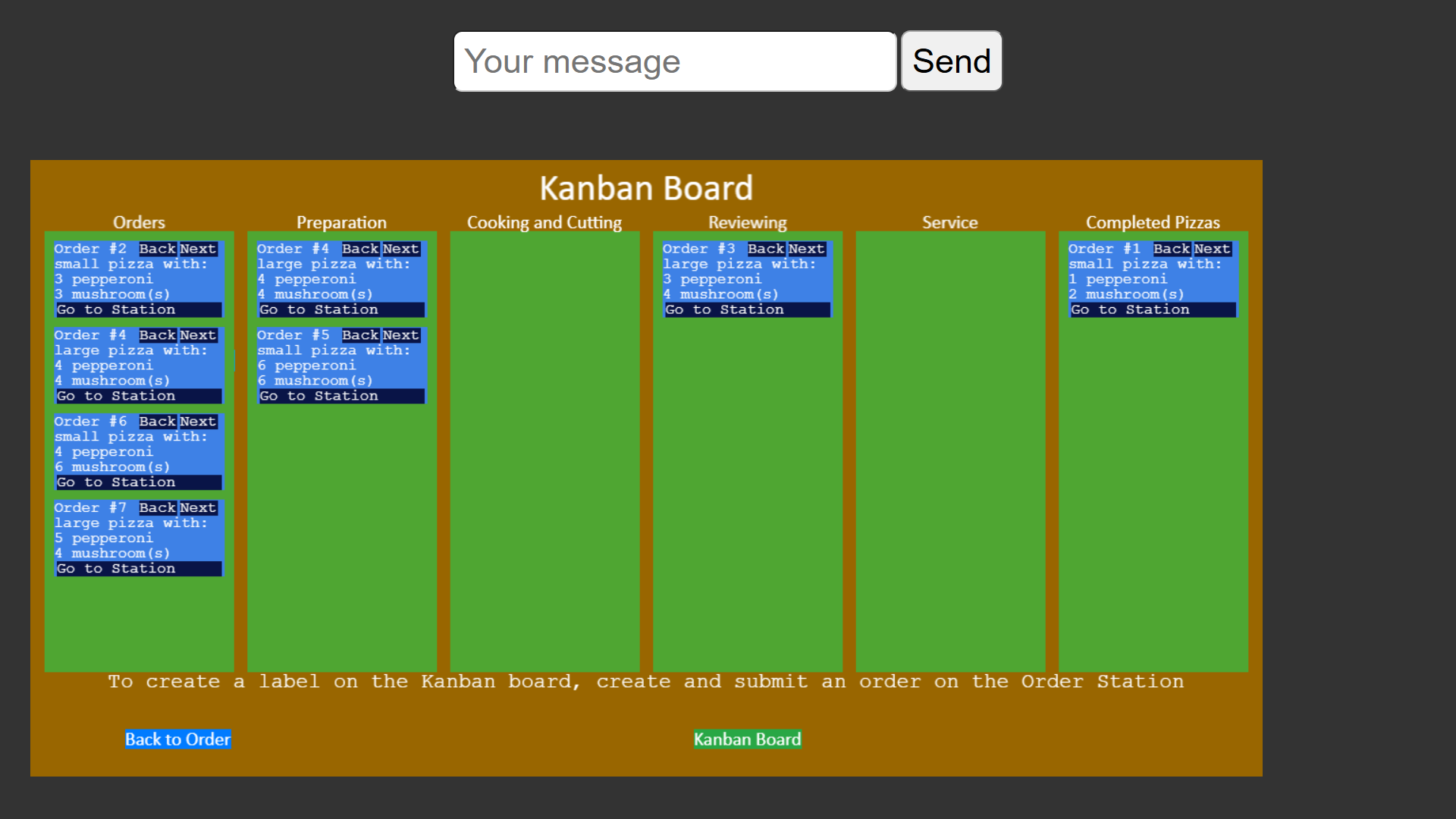 Image of the Kanban Board.